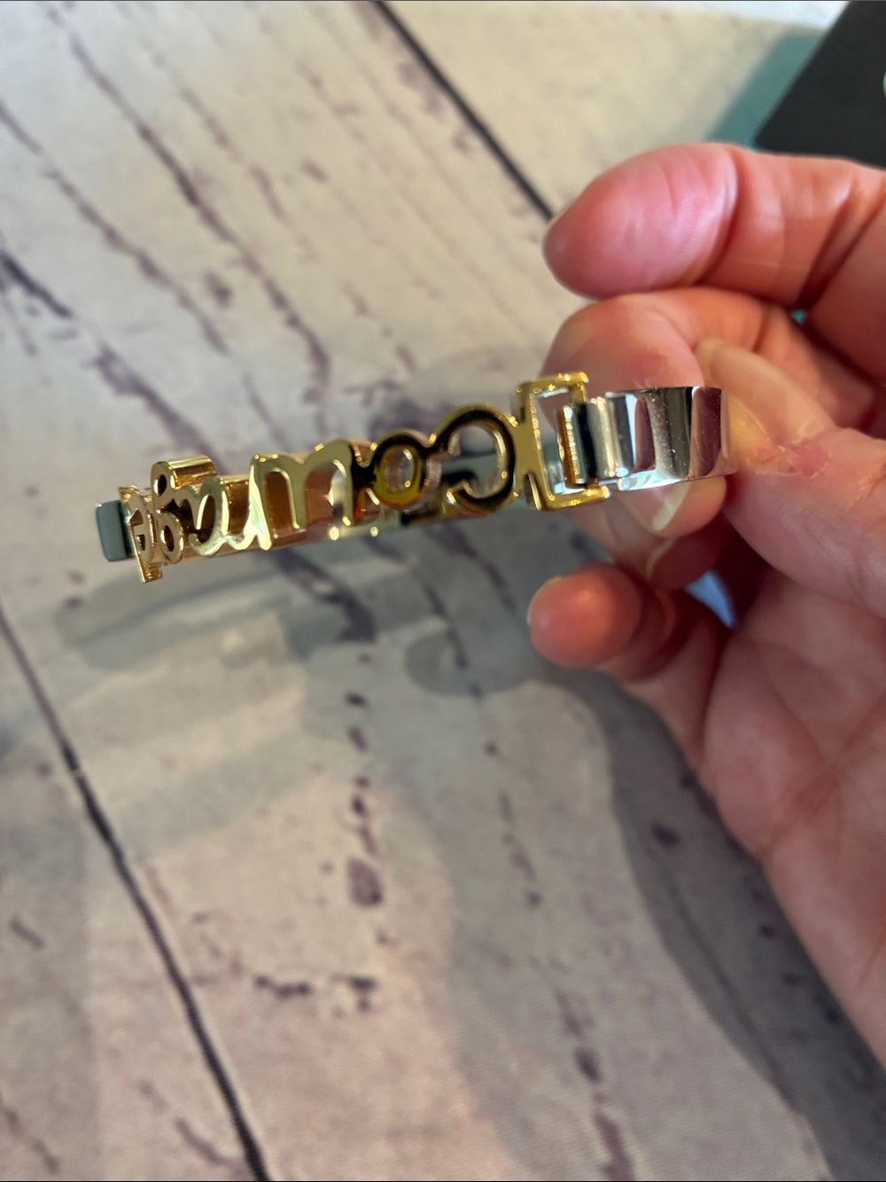 🎉NEW LISTING!🎉Rustic Cuff 'courage' Script Bracelet - Picture 3 of 10